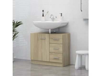 Skříňka pod umyvadlo dub sonoma 63x30x54 cm kompozitní dřevo 804187