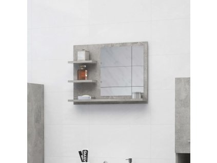 Koupelnové zrcadlo betonově šedé 60x10,5x45 cm kompozitní dřevo 805010
