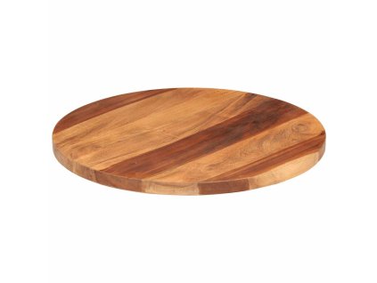 Stolní deska masivní akáciové dřevo kulatá 25–27 mm 50 cm 285973
