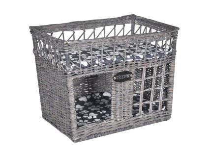 Kočičí strom/domeček/pelíšek/škrabadlo vrbové proutí poduška čtverec 170225