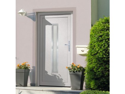 Vchodové dveře bílé 108 x 208 cm PVC 3187896
