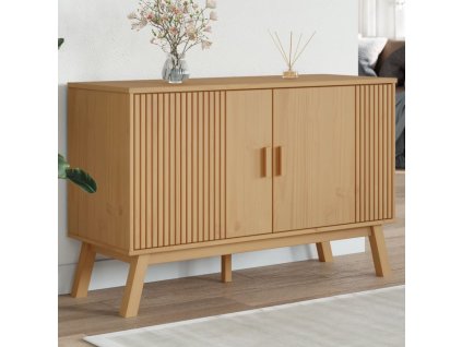 Příborník OLDEN hnědý 114 x 43 x 73,5 cm masivní borové dřevo 358609