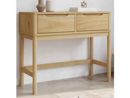 Konzolový stolek FLORO voskově hnědý 89,5x36,5x73 cm borovice 374020