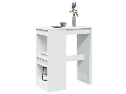Barový stůl s regály bílý 90 x 47,5 x 103,5 cm kompozitní dřevo 854337