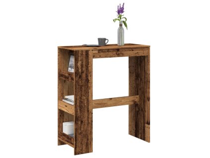 Barový stůl s regály old wood 90x40x103,5 cm kompozitní dřevo 854380