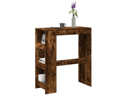 Barový stůl s regály kouřový dub 90 x 40 x 103,5 cm kompozit 854377