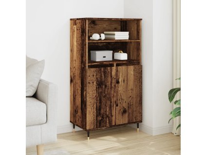 Skříň highboard old wood 60 x 36 x 110 cm kompozitní dřevo 857458