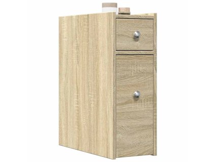 Úzká koupelnová skříňka na kolečkách dub sonoma kompozit 855288