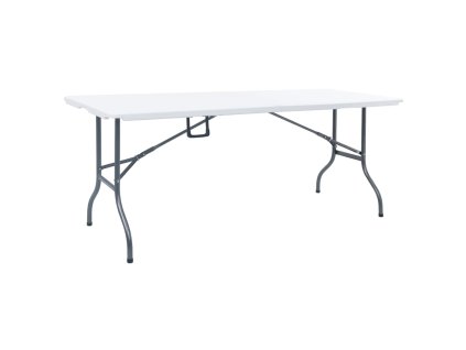 Skládací zahradní stůl bílý 180 x 72 x 72 cm HDPE 48829