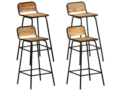 Barové židle 4 ks masivní mangovníkové dřevo 321955