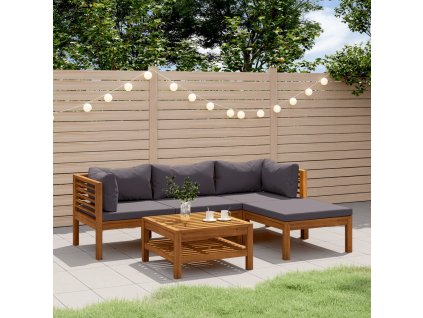 5dílná zahradní sedací souprava s poduškami masivní akácie 3086895