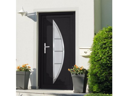 Vchodové dveře antracitové 98 x 208 cm PVC 3187876
