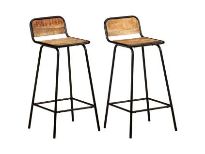 Barové židle 2 ks masivní mangovníkové dřevo 321953