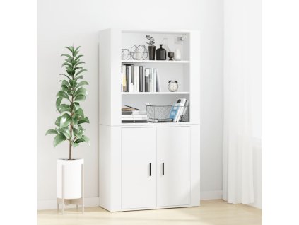 Skříň highboard bílá kompozitní dřevo 3185359