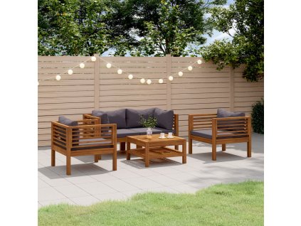 5dílná zahradní sedací souprava s poduškami masivní akácie 3086902