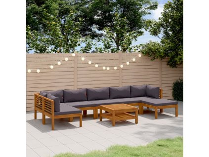 8dílná zahradní sedací souprava s poduškami masivní akácie 3086923
