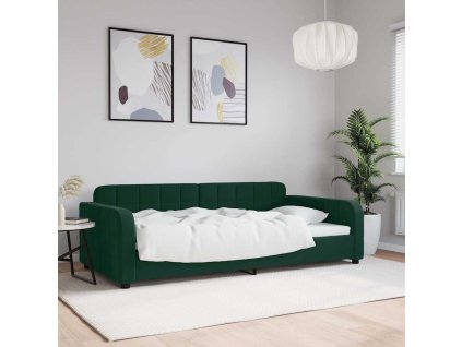 Válenda tmavě zelená 100 x 200 cm samet 354067