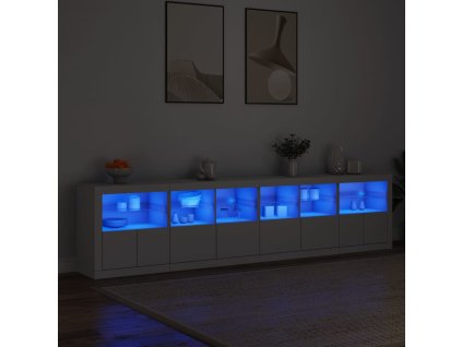 Příborník s LED osvětlením bílý 283 x 37 x 67 cm 3209016