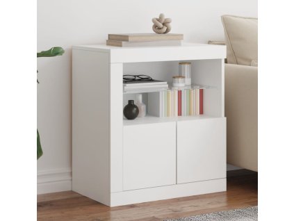 Příborník s LED osvětlením bílý 60,5 x 37 x 67 cm 836616