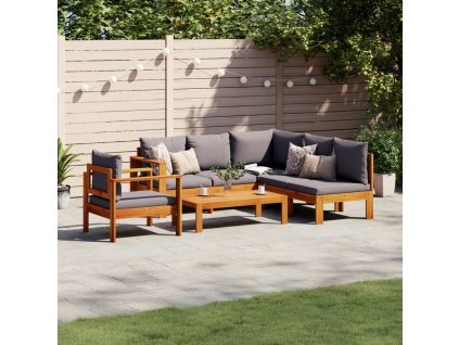 5dílná zahradní sedací souprava s poduškami masivní akácie 3214871