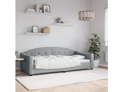 Válenda světle šedá 90 x 200 cm textil 354183