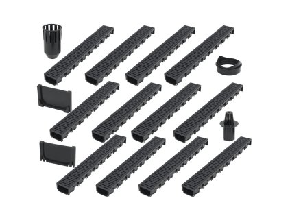 Odtokové kanály 12 ks plast 12 m 142881