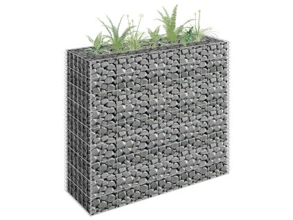 Gabionový vyvýšený záhon pozinkovaná ocel 90 x 30 x 90 cm 145631