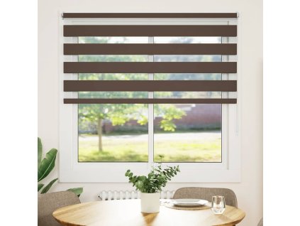 Roleta den a noc / Zebra / Twinroll 140x175 cm kávová 240225