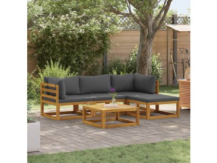 5dílná zahradní sedací souprava s poduškami masivní akácie 45914
