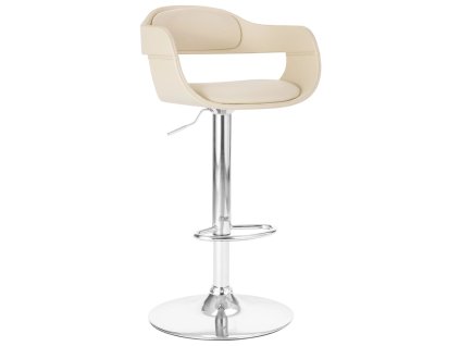 Barová židle bílá umělá kůže 287404
