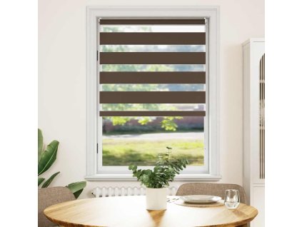 Zebrová roleta 100,9 x 175 cm Šířka látky 96,7 cm kávová 240213