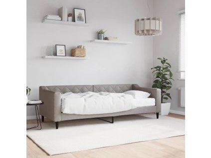 Válenda s matrací taupe 80 x 200 cm textil 3197406