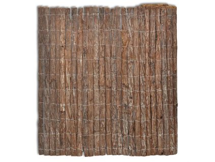 Zahradní plot z kůry 400 x 100 cm 141604