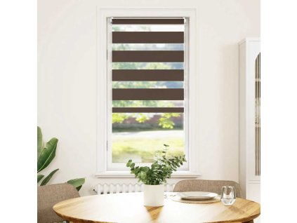 Roleta den a noc / Zebra / Twinroll 80x150 cm kávová 240201