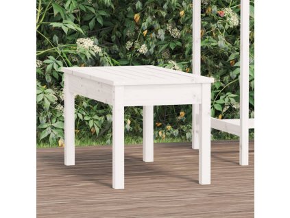 Zahradní lavice bílá 80 x 44 x 45 cm masivní borové dřevo 823998