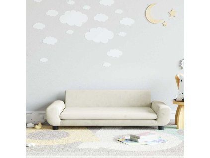 Dětská pohovka krémová 100 x 54 x 33 cm samet 3196385