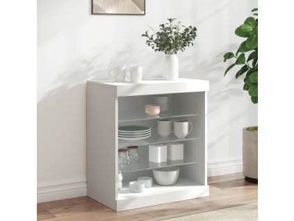 Příborník s LED osvětlením bílý 60,5 x 37 x 67 cm 836693