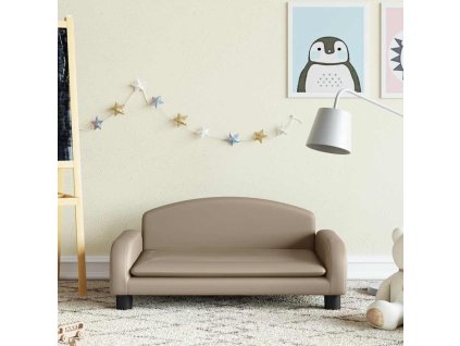 Dětská pohovka cappuccino 70 x 45 x 30 cm umělá kůže 3196367