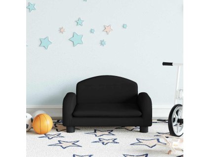 Dětská pohovka černá 50 x 40 x 30 cm textil 3196373