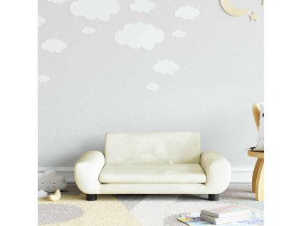 Dětská pohovka krémová 70 x 45 x 33 cm samet 3196392