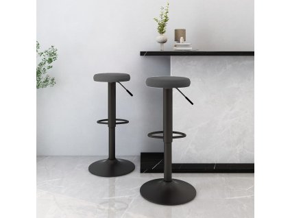 Barové židle 2 ks tmavě šedé samet 333144