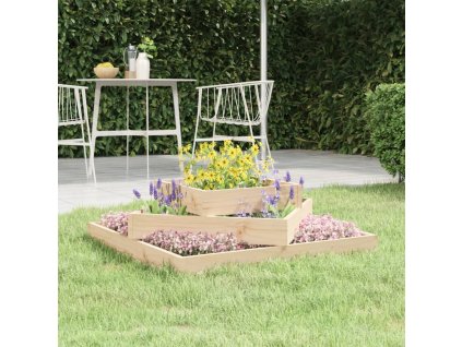 Truhlík 83 x 83 x 27 cm masivní borové dřevo 823878