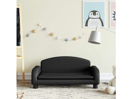 Dětská pohovka černá 70 x 45 x 30 cm umělá kůže 3196363