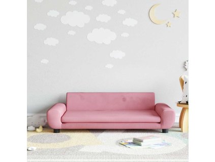 Dětská pohovka růžová 100 x 54 x 33 cm samet 3196382