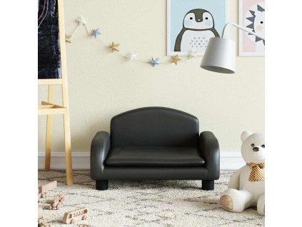 Dětská pohovka černá 50 x 40 x 30 cm umělá kůže 3196374