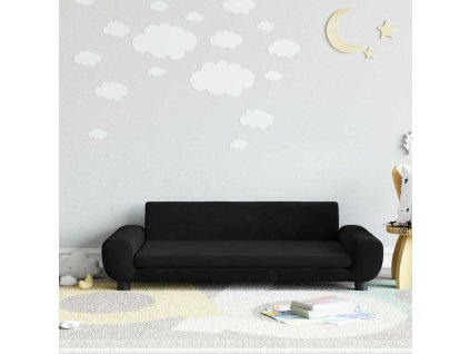 Dětská pohovka černá 100 x 54 x 33 cm samet 3196383