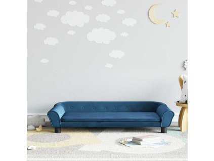 Dětská pohovka modrá 100 x 50 x 26 cm samet 3196393