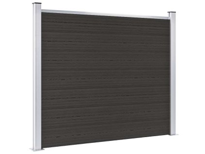 Plotový dílec WPC 180 x 146 cm černý 148984