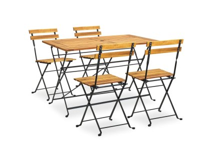 5dílný skládací zahradní jídelní set masivní akáciové dřevo 3058155