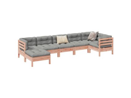 7dílná zahradní sedací souprava s poduškami masivní douglaska 3299550
